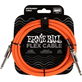 Ernie Ball 6416 Flex Cable 3 meter instrumentkabel oranje Direct Beschikbaar