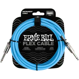 Ernie Ball 6412 Flex Cable 3 meter instrumentkabel blauw Shop Nu